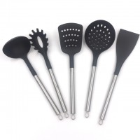 Dishwasher Safe Silicone Kitchen Cuisine Accessories Tools Stainless Steel Handle Kitchen Utensil