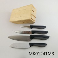 stainless steel Utility kitchen knife set with tpr handle knife