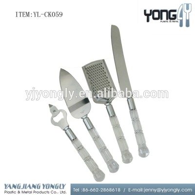 4PCS opener, turner, grater and knife kitchen gadgets tools set