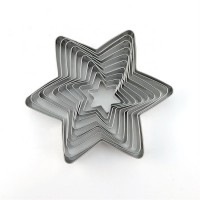 Wholesale Best Selling Baking Tools Different Sizes Star Shape Stainless Steel Cookie Cutter Set