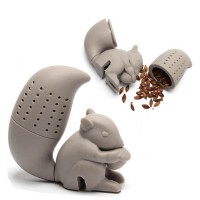 Reusable Squirrel Silicone tea infuser eco-friendly tea bag filter